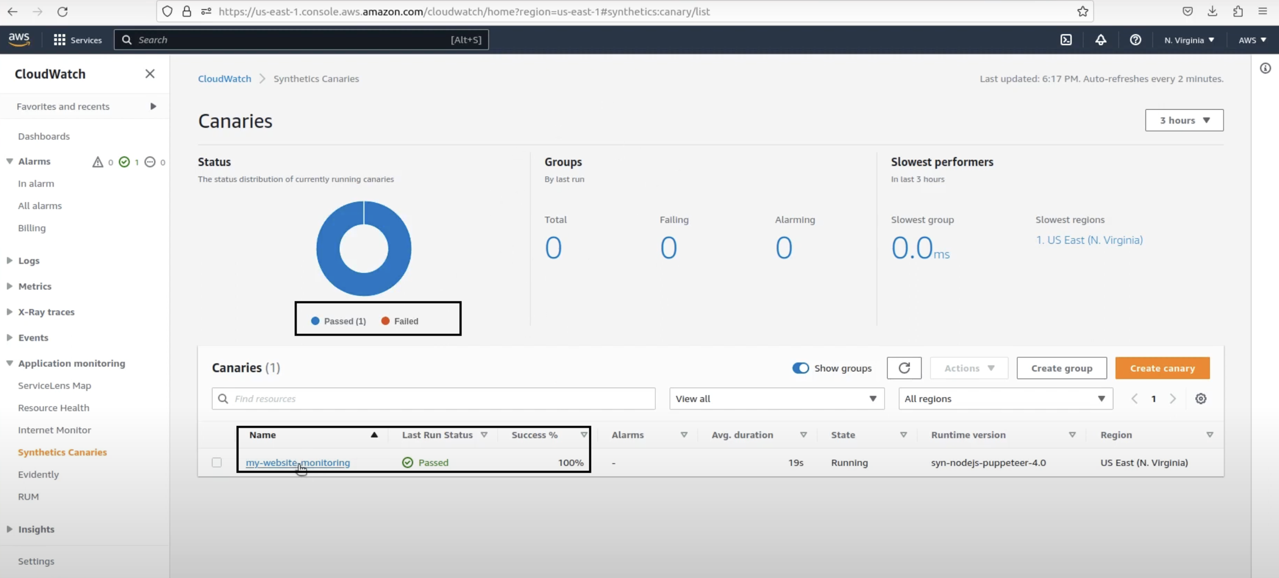Canary Dashboard